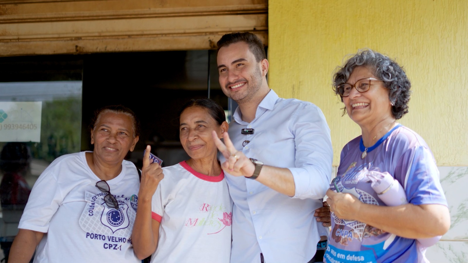 Célio Lopes com pessoas de Rondônia